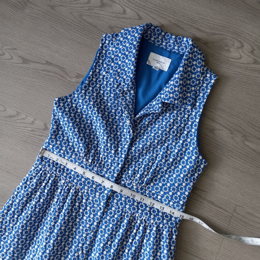 Tuckernuck Pomander Place Blue Eyelet Sleeveless Noelle Maxi Dress S - Picture 13 of 16